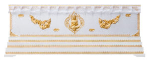 หีบฐานเทพพนมผ้าตาดเงิน3ชั้น